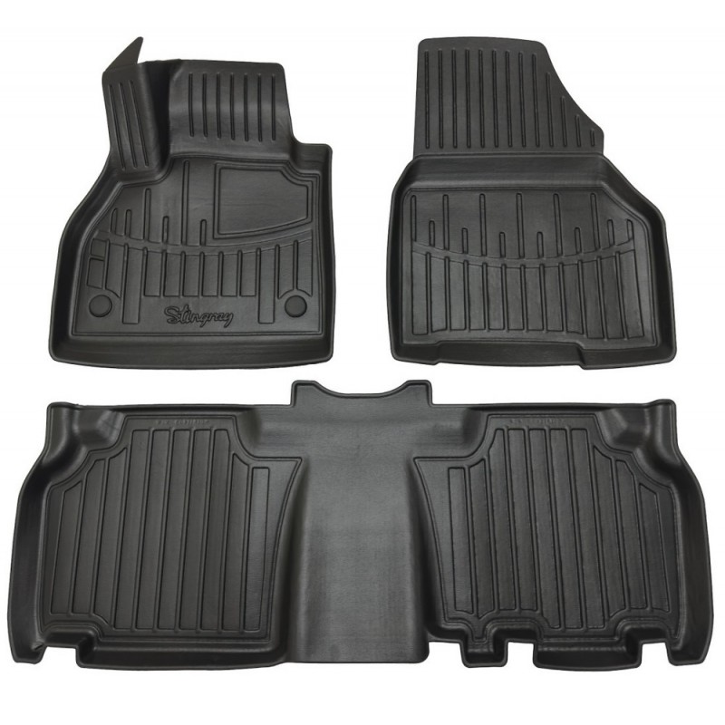 3D килимки для RENAULT Kangoo II (2008-2020)  з бортиками 30 мм (Stingray)