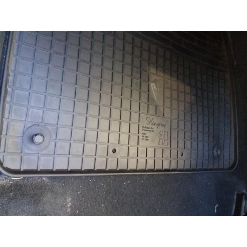 Гумові килимки в салон для Audi A6 (C7) (2011-2018) комплект з 4 штук (Stingray)