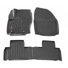 3D килимки для FORD Galaxy (WA6) (2006-2015) (овальні кліпси) з бортиками 30 мм (Stingray)