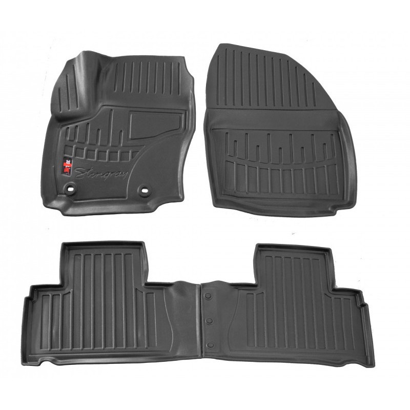 3D килимки для FORD Galaxy (WA6) (2006-2015) (овальні кліпси) з бортиками 30 мм (Stingray)