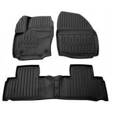 3D килимки для Ford S-Max (2006-2014) (круглі кліпси) з бортиками 30 мм (Stingray)