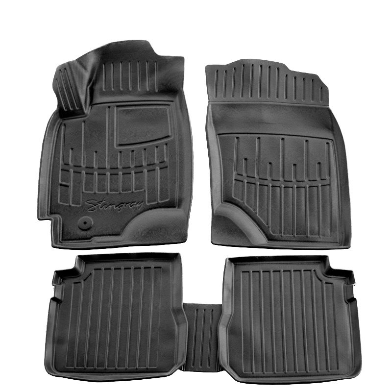 3D килимки для Mitsubishi Outlander (2003-2006) з бортиками 30 мм (Stingray)