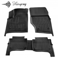 3D килимки для Volkswagen Touareg I (2002-2010) з бортиками 30 мм (Stingray)