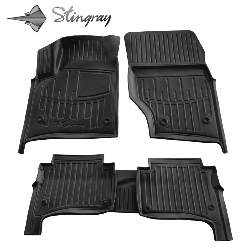 3D килимки для Volkswagen Touareg I (2002-2010) з бортиками 30 мм (Stingray)