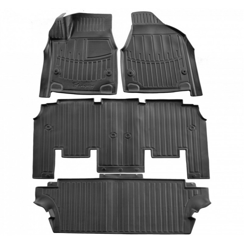 3D килимки для CHRYSLER PACIFICA II (RU) (2016-...) з бортиками 30 мм (Stingray)