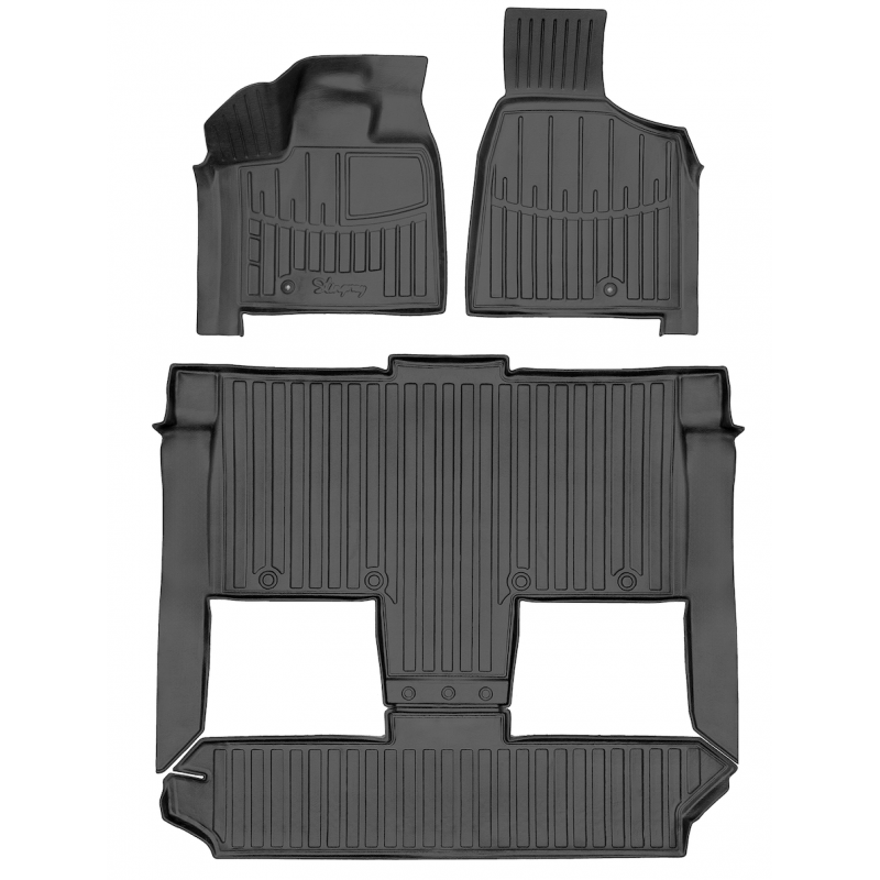 3D килимки для CHRYSLER GRAND VOYAGER V (RT) (2008-2016) з бортиками 30 мм (Stingray)