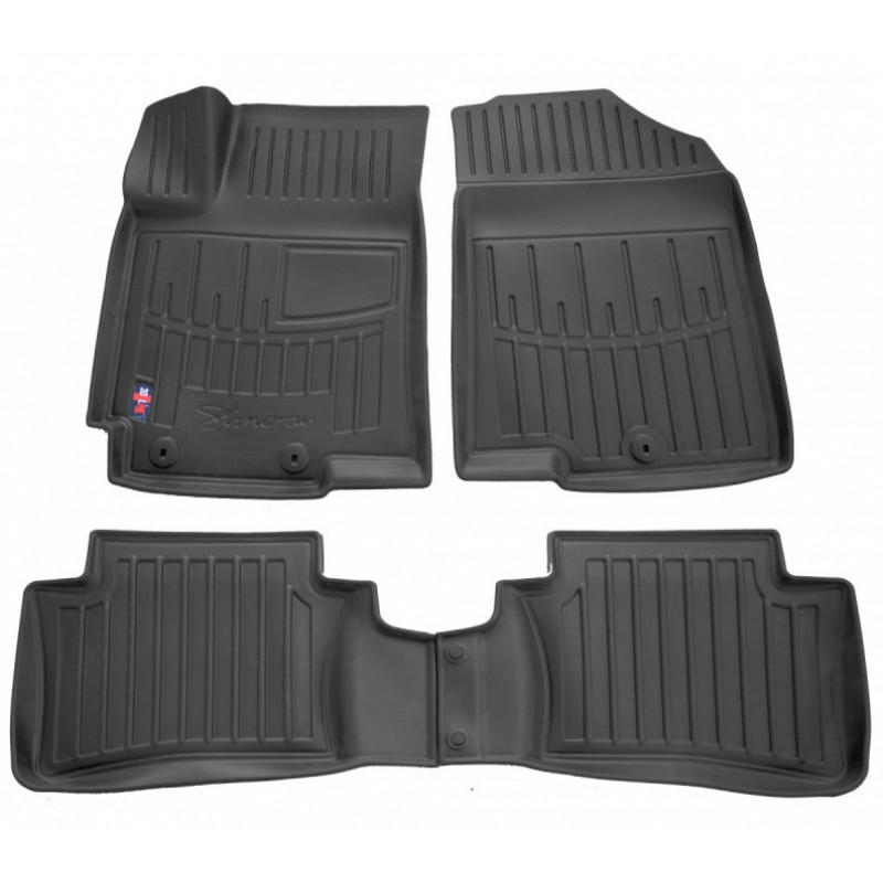 3D килимки для Hyundai Accent (RB) (2010-2017) з бортиками 30 мм (Stingray)