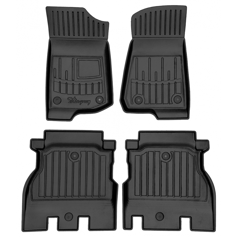 3D килимки для Jeep Wrangler (JL) (5 doors) (2018-...) з бортиками 30 мм (Stingray)