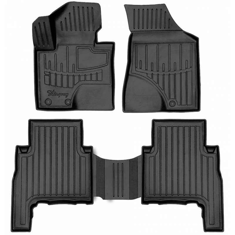 3D килимки для Kia Sorento II (XM) (2009-2012) з бортиками 30 мм (Stingray)