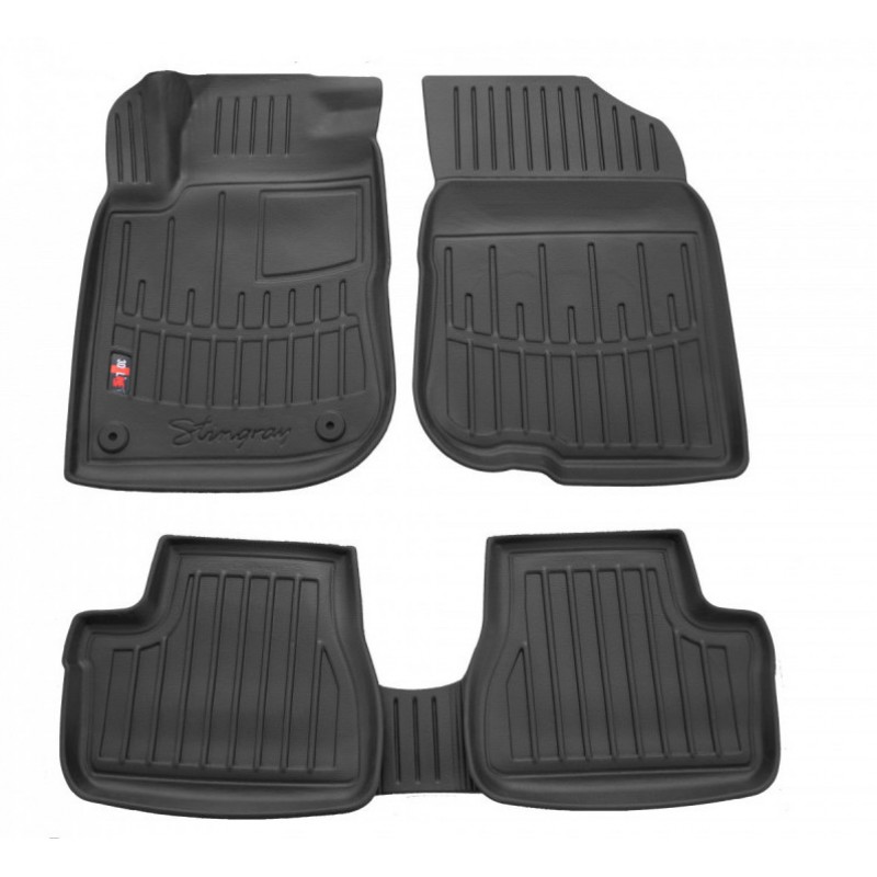 3D килимки для Peugeot 208 І (2012-2019) з бортиками 30 мм (Stingray)