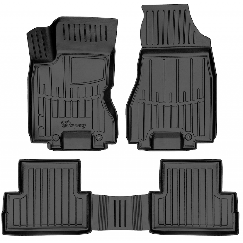 3D килимки для Nissan X-Trail (T31) (2007-2014) з бортиками 30 мм (Stingray)