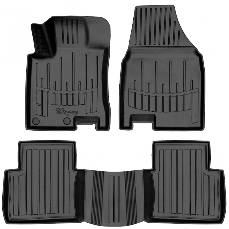 3D килимки для Nissan Qashqai plus 2 (2008-2014) з бортиками 30 мм (Stingray)