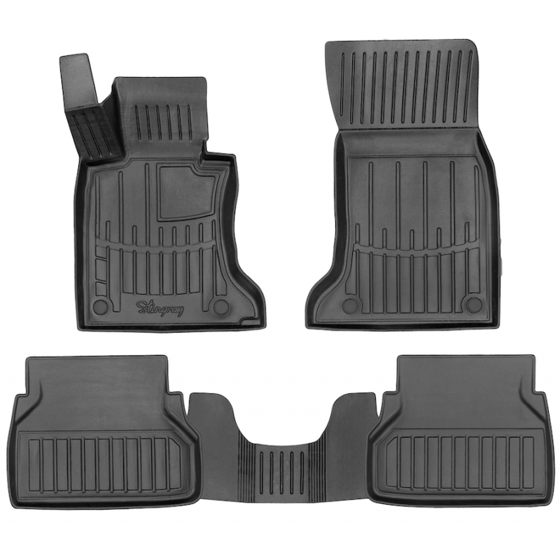 3D килимки для BMW 5 (E60) (2003-2010) 2WD з бортиками 30 мм (Stingray)