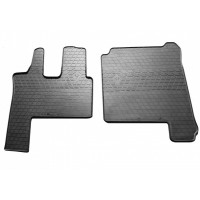 Гумові килимки в салон для Mercedes Benz ACTROS Mp4 (2011-2018) (пасс сидіння механічне) комплект з 2 штук (Stingray)