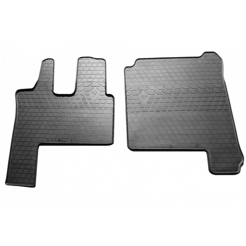 Гумові килимки в салон для Mercedes Benz ACTROS Mp4 (2011-2018) (пасс сидіння механічне) комплект з 2 штук (Stingray)