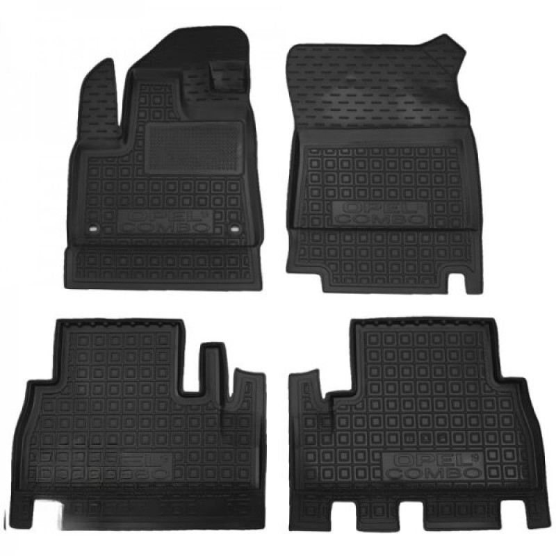 Коврики в салон Opel Combo E (2018-...) з підлокітником (Avto-Gumm)