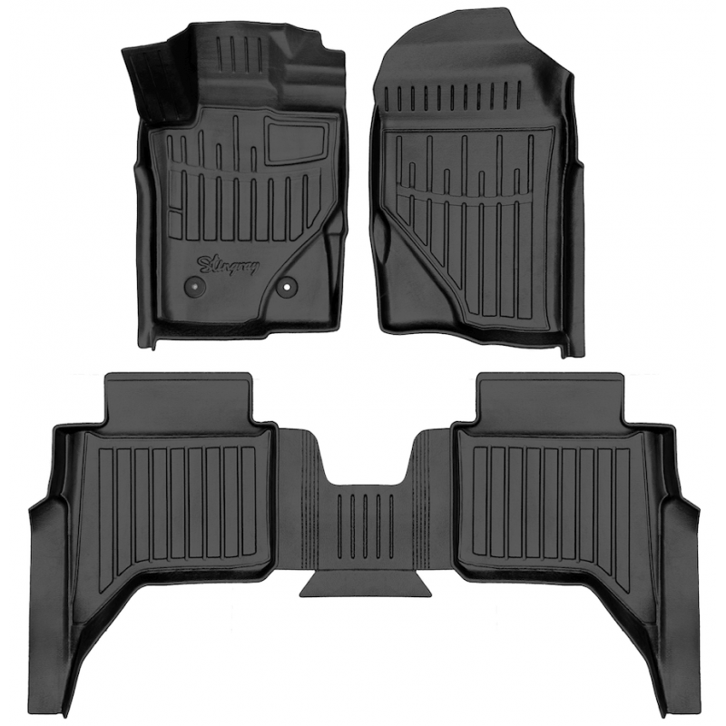 3D килимки для Ford Ranger (P703) (2022-...) з бортиками 30 мм (Stingray)