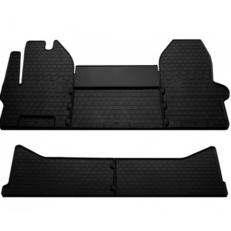 Гумові килимки в салон для Iveco Daily VI (double cab) (2014-…) комплект з 5 штук (Stingray)