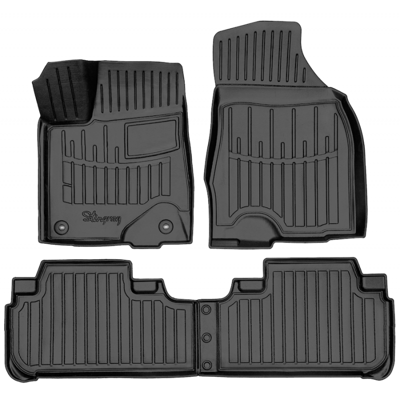 3D килимки для Toyota Highlander (XU50) (2013-2019) з бортиками 30 мм (Stingray)