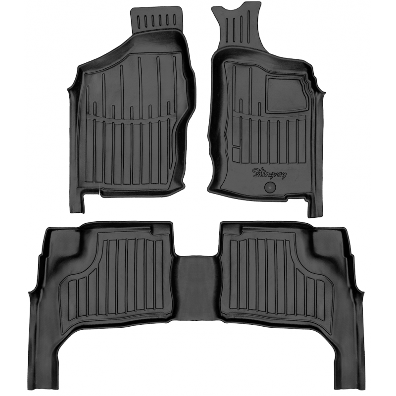 3D килимки для Nissan Navara (D22) (1998-...) праве кермо з бортиками 30 мм (Stingray)