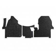 Гумові килимки в салон для Mercedes Benz W907 Sprinter III (2018-...) (1plus2) комплект з 3 штук (Stingray)