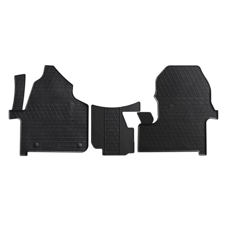 Гумові килимки в салон для Mercedes Benz W907 Sprinter III (2018-...) (1plus2) комплект з 3 штук (Stingray)