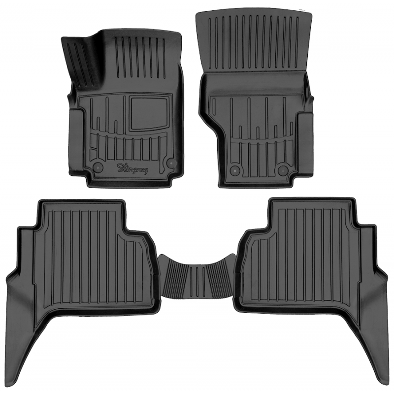 3D килимки для Volkswagen Amarok (2010-2022) з бортиками 30 мм (Stingray)