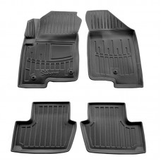 3D килимки для JEEP Compass І (2006-2016) 2 кліпси на водійському з бортиками 30 мм (Stingray)