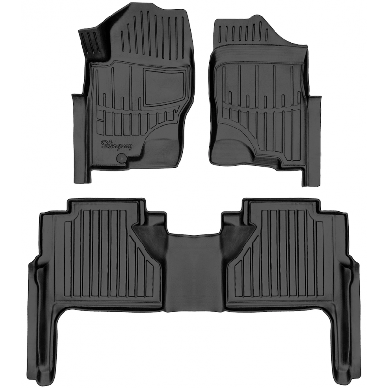 3D килимки для Nissan Navara (D40) (2005-2010) з бортиками 30 мм (Stingray)