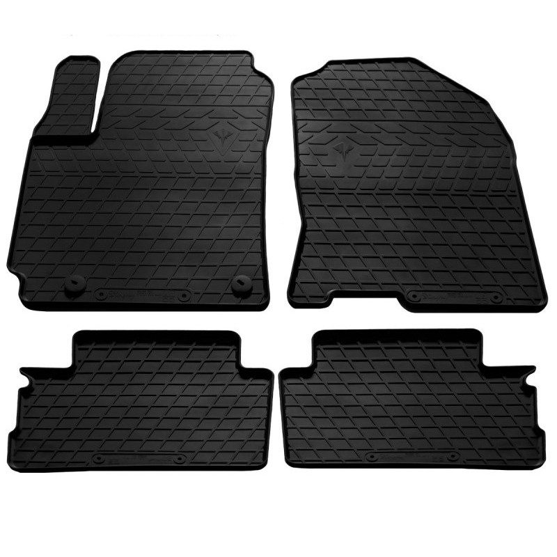 Гумові килимки в салон для Hyundai Kona 2018- ДВС комплект з 4 штук (Stingray)