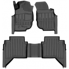 3D килимки для Toyota Hilux VII (2004-2015) (Crew Cab) з бортиками 30 мм (Stingray)