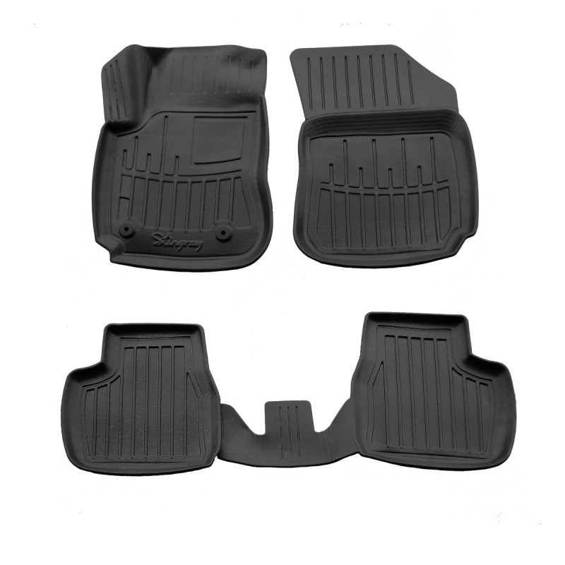 3D килимки для Citroen C4 Cactus (2014-...) з бортиками 30 мм (Stingray)