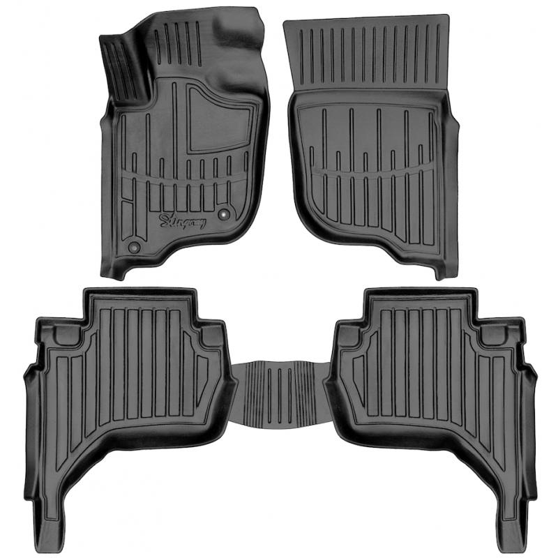 3D килимки для Mitsubishi L200 (KAOT) (2006-2015) з бортиками 30 мм (Stingray)