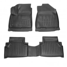 3D килимки для Kia SOUL EV (2019-...) з бортиками 30 мм (Stingray)