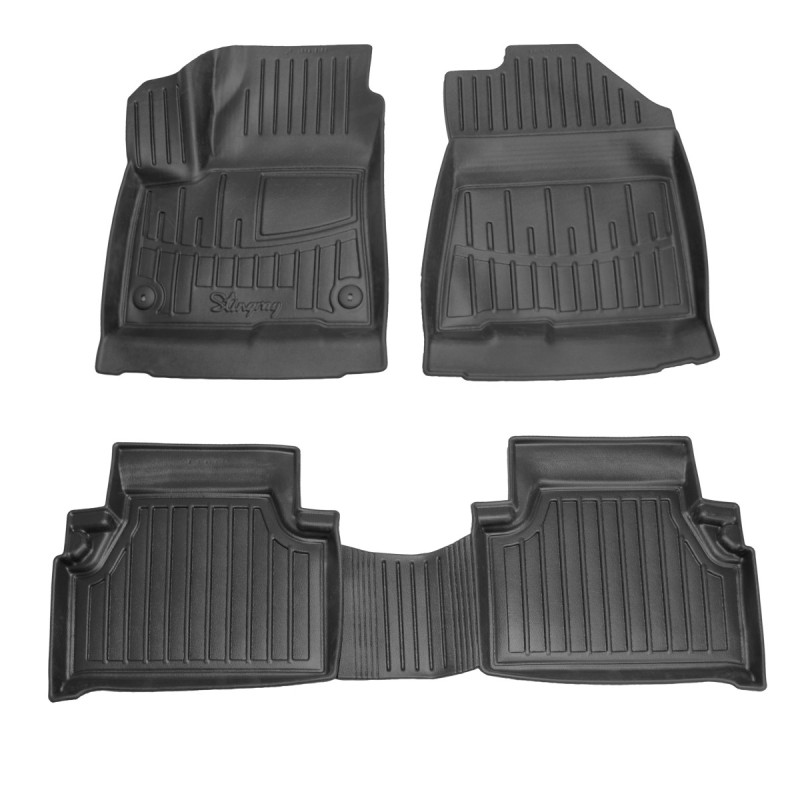 3D килимки для Kia SOUL EV (2019-...) з бортиками 30 мм (Stingray)