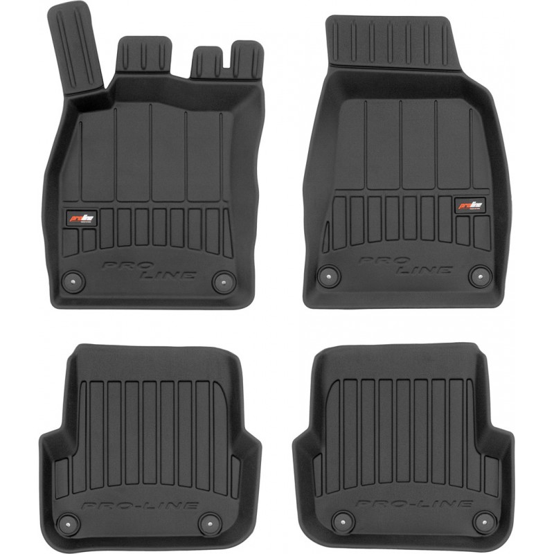 Гумові коврики в салон для Audi A6/S6/RS6 (mkIII)(C6) 2006-2011 (между клипсами 2 ряда 34.5 см) (Frogum Proline Premium)