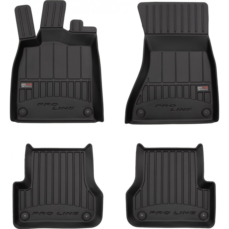 Гумові коврики в салон для Audi A6/S6/RS6 (mkIV)(C7) 2011-2018 (между клипсами 2 ряда 37 см) (Frogum Proline Premium)