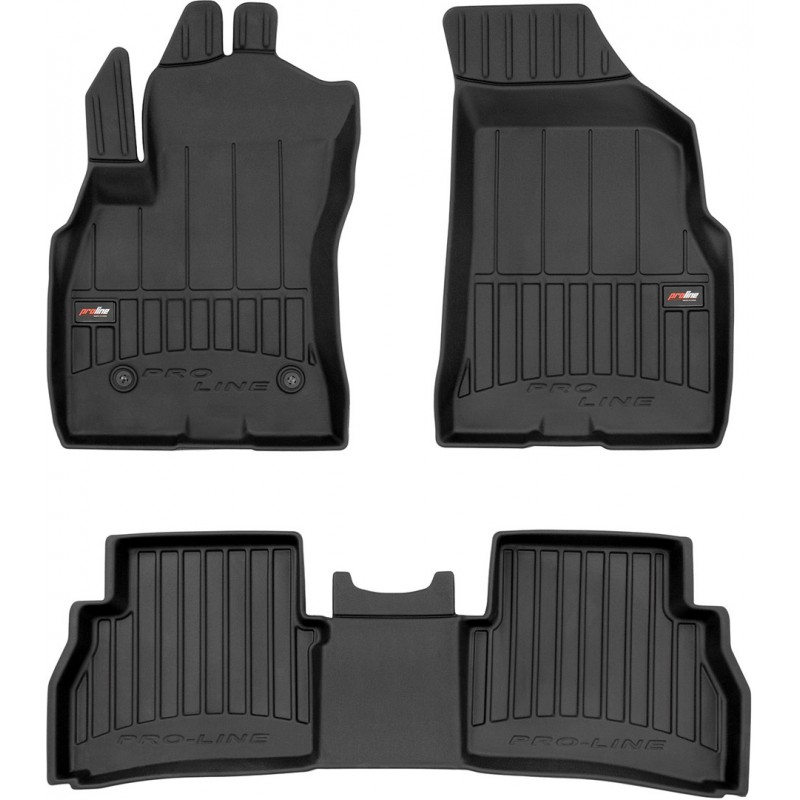 Гумові коврики в салон для  Fiat Doblo (mkII) 2010-2022; Opel Combo (mkIV)(D) 2011-2017; RAM ProMaster City (mkI) 2010→ (1-2 ряд) (Frogum Proline Premium)
