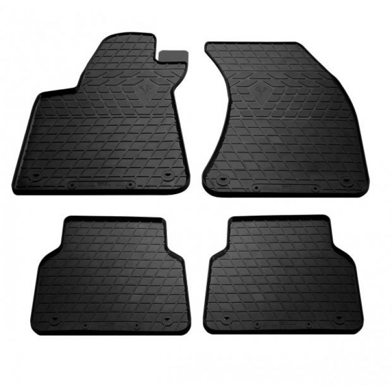 Гумові килимки в салон для Audi A8 (D4) (2010-2017) long комплект з 4 штук (Stingray)