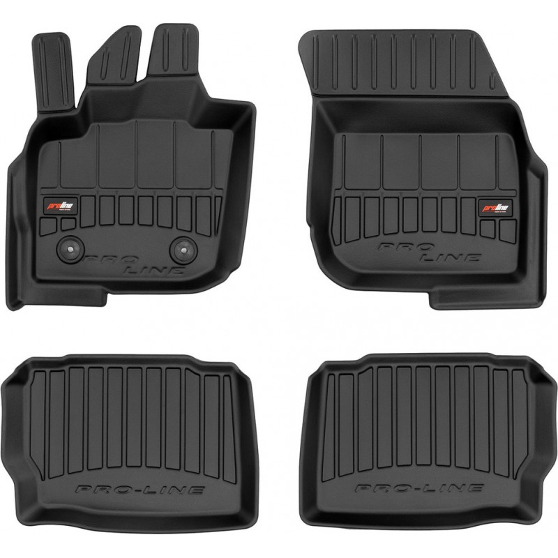 Гумові коврики в салон для  Ford Mondeo (mkV) 2014-2022 (EU)(между клипсами 24.5 см) (Frogum Proline Premium)