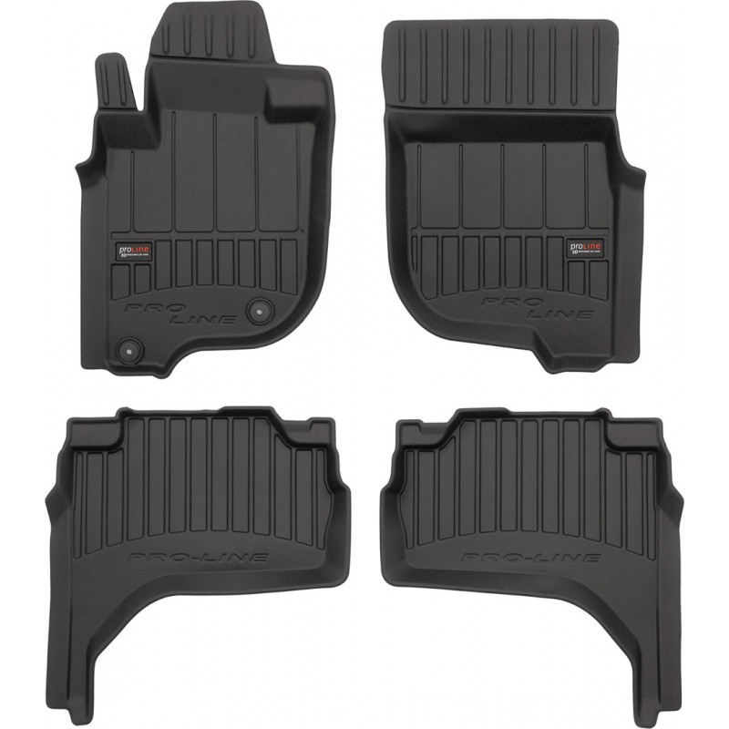 Гумові коврики в салон для Mitsubishi L200 (mkV) 2014-2023; Fiat Fullback (mkI) 2016-2019 (double cab) (Frogum Proline Premium)