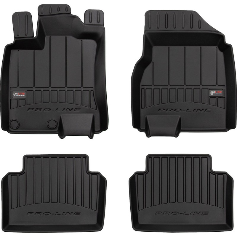 Гумові коврики в салон для Nissan Qashqai (mkI) 2006-2013 (с обдувом на 2 ряд) (Frogum Proline Premium)