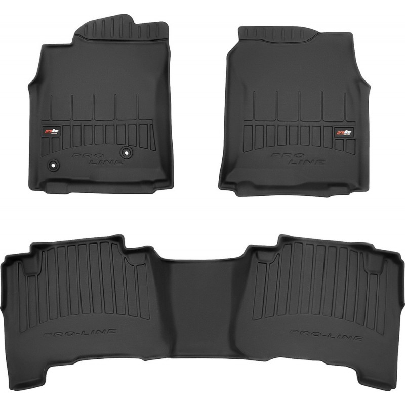 Гумові коврики в салон для Toyota Land Cruiser Prado (J120) 2002-2009 (1-2 ряд) (Frogum Proline Premium)