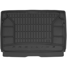 Гумовий килимок в багажник для Citroen C3 Aircross (mkI) 2017-2024 (2 ряд без регулировок)(верхний уровень) (Frogum Proline Premium)