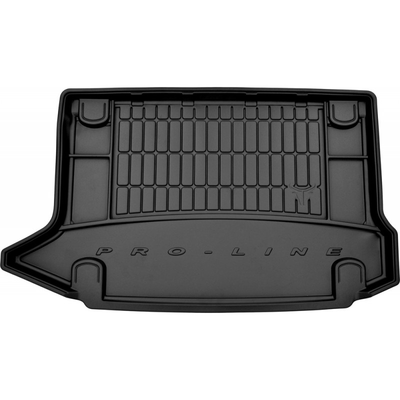 Гумовий килимок в багажник для Hyundai Kona (mkI) 2017-2023 (EU)(верхний уровень) (Frogum Proline Premium)