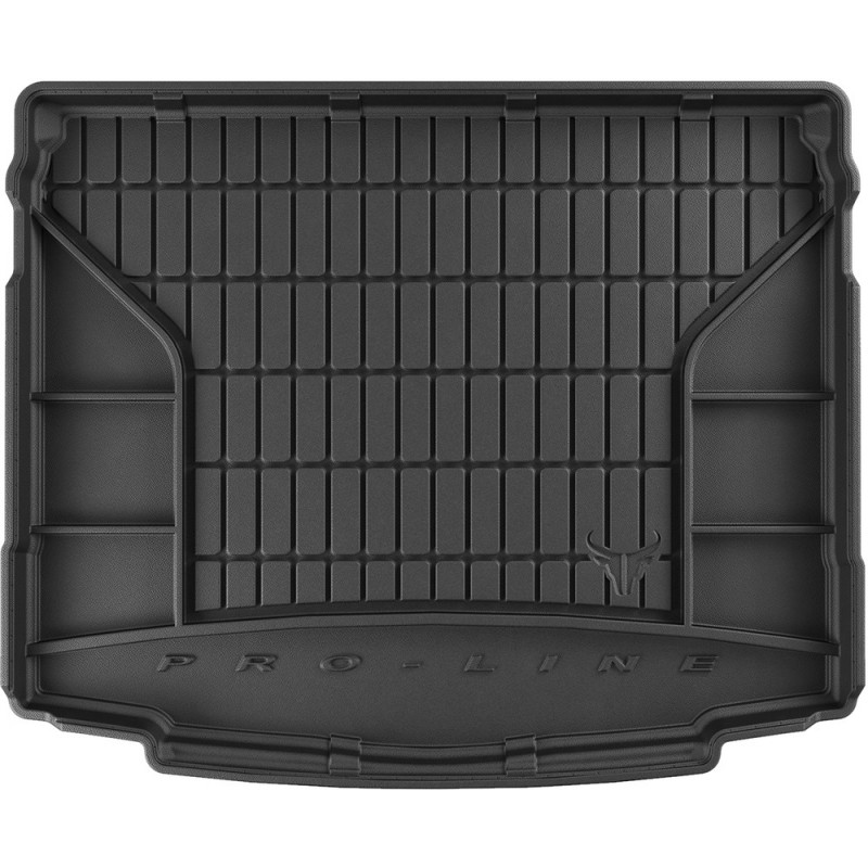 Гумовий килимок в багажник для Skoda Karoq (mkI) 2017→ (2 ряд съемный)(без боковых ниш)(нижний уровень) (Frogum Proline Premium)