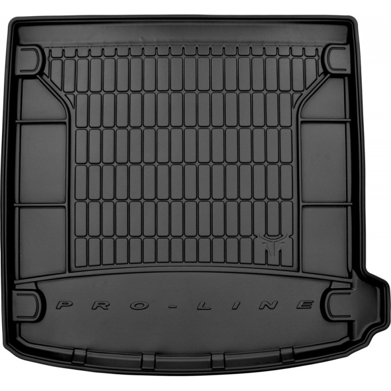 Гумовий килимок в багажник для Audi Q8/SQ8/RS Q8 (mkI) 2018→ (с докаткой)(с органайзером)(с сеткой слева) (Frogum Proline Premium)