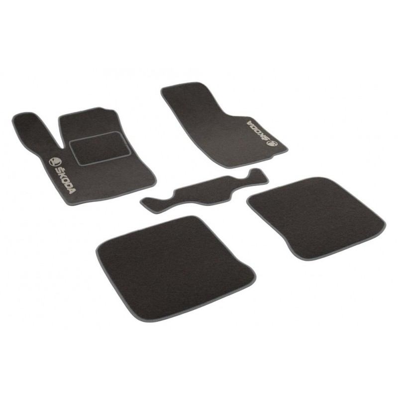 Текстильні (ворсові) коврики для Skoda Octavia I (1996-2004) сірого кольору (Standart)