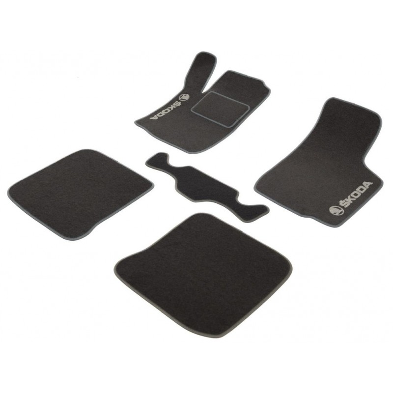 Текстильні (ворсові) коврики для Skoda Octavia I (1996-2004) сірого кольору (Standart)