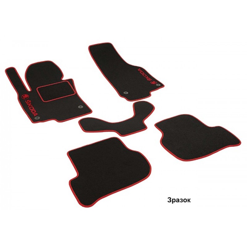 Текстильні (ворсові) коврики для Skoda Octavia I (1996-2004) сірого кольору (Standart)